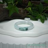  Vòng Khối Ngọc Phỉ Thúy Jade A Lục Lý Phiêu Hoa Cao Cấp Bản Hẹ 11.9 x 7.8 x 53.8 (Không Kén Mệnh) 260466 