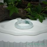  Vòng Khối Ngọc Phỉ Thúy Jade A Lục Lý Phiêu Hoa Cao Cấp Bản Hẹ 11.9 x 7.8 x 53.8 (Không Kén Mệnh) 260466 