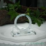  Vòng Khối Ngọc Phỉ Thúy Jade A Lục Lý Phiêu Hoa Cao Cấp Bản Hẹ 11.7 x 7.3 x 53.8 (Không Kén Mệnh) 260461 