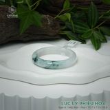  Vòng Khối Ngọc Phỉ Thúy Jade A Lục Lý Phiêu Hoa Cao Cấp Bản Hẹ 11.7 x 7.3 x 53.8 (Không Kén Mệnh) 260461 