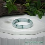  Vòng Khối Ngọc Phỉ Thúy Jade A Lục Lý Phiêu Hoa Cao Cấp Bản Hẹ 11.9 x 8.5 x 56.8 (Không Kén Mệnh) 260465 