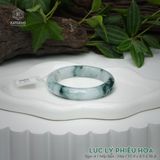  Vòng Khối Ngọc Phỉ Thúy Jade A Lục Lý Phiêu Hoa Cao Cấp Bản Hẹ 11.9 x 8.5 x 56.8 (Không Kén Mệnh) 260465 