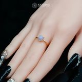  Nhẫn Phỉ Thúy Tím Tử La Lan Ngọc Myanmar Type A Vàng Trang Sức (Không Kén Mệnh) 