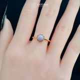  Nhẫn Phỉ Thúy Tím Tử La Lan Ngọc Myanmar Type A Vàng Trang Sức (Không Kén Mệnh) 