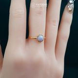  Nhẫn Phỉ Thúy Tím Tử La Lan Ngọc Myanmar Type A Vàng Trang Sức (Không Kén Mệnh) 