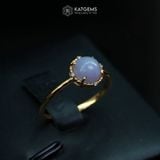  Nhẫn Phỉ Thúy Tím Tử La Lan Ngọc Myanmar Type A Vàng Trang Sức (Không Kén Mệnh) 