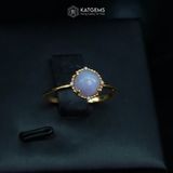  Nhẫn Phỉ Thúy Tím Tử La Lan Ngọc Myanmar Type A Vàng Trang Sức (Không Kén Mệnh) 