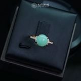  Nhẫn Phỉ Thúy Xanh Lục Táo Ngọc Myanmar Type A Vàng Trang Sức (Không Kén Mệnh) 