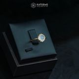  Nhẫn Phỉ Thúy Bạch Ngọc Ngọc Myanmar Type A Vàng Trang Sức (Không Kén Mệnh) 