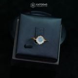  Nhẫn Phỉ Thúy Bạch Ngọc Ngọc Myanmar Type A Vàng Trang Sức (Không Kén Mệnh) 