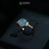  Nhẫn Phỉ Thúy Tím Tử La Lan Phiêu Hoa Ngọc Myanmar Type A Vàng Trang Sức (Không Kén Mệnh) 