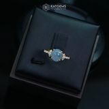  Nhẫn Phỉ Thúy Tím Tử La Lan Phiêu Hoa Ngọc Myanmar Type A Vàng Trang Sức (Không Kén Mệnh) 