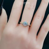  Nhẫn Phỉ Thúy Tím Tử La Lan Phiêu Hoa Ngọc Myanmar Type A Vàng Trang Sức (Không Kén Mệnh) 