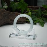  Vòng Khối Ngọc Phỉ Thúy Xanh Ngọc Điểm Hồng Phỉ Cao Cấp Bản Hẹ 12.6 x 9.6 x 53.3 (Không Kén Mệnh) 2600683 