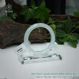  Vòng Khối Ngọc Phỉ Thúy Xanh Ngọc Điểm Hồng Phỉ Cao Cấp Bản Hẹ 12.5 x 8.6 x 55.4 (Không Kén Mệnh) 2600684 
