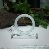  Vòng Khối Ngọc Phỉ Thúy Xanh Ngọc Điểm Hồng Phỉ Cao Cấp Bản Hẹ 12.5 x 8.6 x 55.4 (Không Kén Mệnh) 2600684 