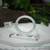  Vòng Khối Ngọc Phỉ Thúy Bạch Ngọc Phớt Xanh Cao Cấp Bản Oval 12.4 x 6.2 x 47.8 x 55.2 (Không Kén Mệnh) 2600676 