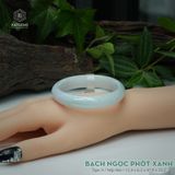  Vòng Khối Ngọc Phỉ Thúy Bạch Ngọc Phớt Xanh Cao Cấp Bản Oval 12.4 x 6.2 x 47.8 x 55.2 (Không Kén Mệnh) 2600676 