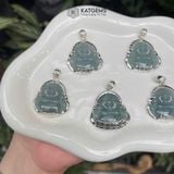  Mặt Phật Di Lặc Lam Ngọc Bọc Bạc Size Trung (Không Kén Mệnh) 