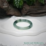  Vòng Khối Ngọc Phỉ Thúy Jade A Băng Lục Phiêu Hoa Cao Cấp Bản Đũa 9.3 x 9.3 x 54.4 (Không Kén Mệnh) 260937 