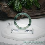  Vòng Khối Ngọc Phỉ Thúy Jade A Băng Lục Phiêu Hoa Cao Cấp Bản Đũa 9.3 x 9.3 x 54.4 (Không Kén Mệnh) 260937 