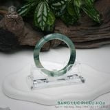  Vòng Khối Ngọc Phỉ Thúy Jade A Băng Lục Phiêu Hoa Cao Cấp Bản Đũa 9.3 x 9.3 x 54.4 (Không Kén Mệnh) 260937 