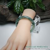 Vòng Khối Ngọc Phỉ Thúy Jade A Băng Lục Phiêu Hoa Cao Cấp Bản Đũa 9.3 x 9.3 x 54.4 (Không Kén Mệnh) 260937 