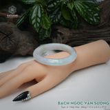  Vòng Khối Ngọc Phỉ Thúy Bạch Ngọc Vân Sương Cao Cấp Bản Hẹ 11.6 x 8.5 x 57.9 (Không Kén Mệnh) 260739 