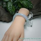  Vòng Khối Ngọc Phỉ Thúy Lam Thiên Phớt Tím Tử Lan Cao Cấp Bản Hẹ 11.8 x 9.3 x 57.2 (Không Kén Mệnh) 2603308 