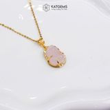  Mặt Dây Chuyền Tỳ Hưu Thạch Anh Hồng (Thổ, Hỏa) 