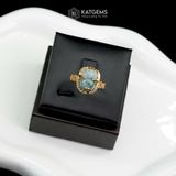  Nhẫn Kim Ngọc Đại Phát Mặt Tỳ Hưu Ngọc Phỉ Thúy Hoa Bay 10x9x6ly Vàng Trang Sức VIP (Không Kén Mệnh) 