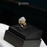  Nhẫn Kim Ngọc Đại Lộc Mặt Tỳ Hưu Ngọc Phỉ Thúy Hoa Bay 10x9x6ly Vàng Trang Sức VIP (Không Kén Mệnh) 