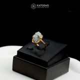  Nhẫn Kim Ngọc Tụ Bảo Mặt Tỳ Hưu Ngọc Phỉ Thúy Hoa Bay 10x9x6ly Vàng Trang Sức VIP (Không Kén Mệnh) 