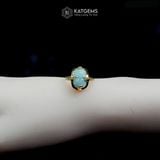  Nhẫn Kim Ngọc Tụ Bảo Mặt Tỳ Hưu Ngọc Phỉ Thúy Hoa Bay 10x9x6ly Vàng Trang Sức VIP (Không Kén Mệnh) 