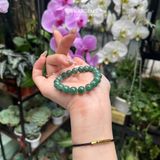  Vòng Đơn Ngọc Phỉ Thúy Xanh Lục Táo 9.3ly 2-131005 (Không Kén Mệnh) 