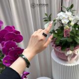  Nhẫn Ngọc Khối từ 3.5li Phỉ Thúy Gà Đen Ni Tay Từ 15.9mm Đến 18mm (Không Kén Mệnh) 