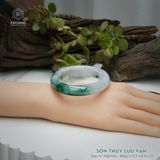  Vòng Khối Ngọc Phỉ Thúy Sơn Thủy Lưu Vân Cao Cấp Bản Hẹ KT: 12.5 x 8.4 x 55 (Không Kén Mệnh) 261815 