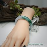  Vòng Khối Ngọc Phỉ Thúy Sơn Thủy Lưu Vân Cao Cấp Bản Hẹ KT: 12.5 x 8.4 x 55 (Không Kén Mệnh) 261815 