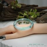  Vòng Khối Ngọc Phỉ Thúy Sơn Thủy Lưu Vân Cao Cấp Bản Hẹ KT: 12.4 x 8.5 x 60.9 (Không Kén Mệnh) 261824 