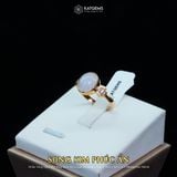  Nhẫn Ngọc Tím Tử La Lan Song Kim Phúc Ẩn Myanmar Type A Vàng Trang Sức 10.5x9.5x4.5mm Ni 16.7mm (Không Kén Mệnh) 