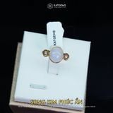  Nhẫn Ngọc Tím Tử La Lan Song Kim Phúc Ẩn Myanmar Type A Vàng Trang Sức 10.5x9.5x4.5mm Ni 16.7mm (Không Kén Mệnh) 