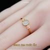  Nhẫn Vàng Ngọc Phỉ Thúy Bạch Ngọc Song Kim Phúc Ẩn Myanmar Type A KT: 6.5 x 5.4 x 2.5mm Ni 16.5mm (Không Kén Mệnh) 