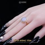  Nhẫn Vàng Ngọc Tím Tử La Lan "Tử La Băng Tâm" Ngọc Myanmar Type A KT 14.2 x 14.2 x 4.2 Ni 17mm  (Không Kén Mệnh) 