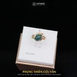  Nhẫn Vàng Lam Ngọc Jade A Phụng Thiên Cửu Vận (Không Kén Mệnh) Độc Quyền Katgems 
