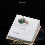  Nhẫn Vàng Lam Ngọc Jade A Phụng Thiên Cửu Vận (Không Kén Mệnh) Độc Quyền Katgems 
