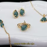  Nhẫn Vàng Lam Ngọc Jade A Phụng Thiên Cửu Vận (Không Kén Mệnh) Độc Quyền Katgems 