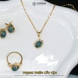  Mặt Dây Chuyền Vàng Phụng Thiên Cửu Vận Lam Ngọc (Không Kén Mệnh) Độc Quyền Katgems 