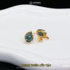  Khuyên Tai Vàng Phụng Thiên Cửu Vận Lam Ngọc KT: 10x8x4li (Không Kén Mệnh) Độc Quyền Katgems 