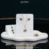  Mặt Dây Chuyền Vàng Phụng Thiên Cửu Vận Thạch Anh Tóc Xanh ( Hỏa, Mộc ) Độc Quyền Katgems 