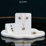  Nhẫn Vàng Phụng Thiên Cửu Vận Thạch Anh Tóc Xanh ( Hỏa, Mộc )  Độc Quyền Katgems 